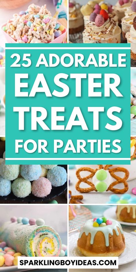 Looking for fun and cute Easter treats to make with your family? Look no further! Our Easter treat ideas are sure to delight everyone. From easter cookies like bunny shaped cookies to easter cupcakes and easter cakes to other easter desserts, these spring treats are easy to make and perfect for Easter celebrations. Get ready to impress your guests with these sweet and delicious Easter snacks! Don’t forget to check out our fun and easy Spring treat ideas. Spring Treat Ideas, Easter Treats To Make, Cute Easter Treats, Easter Treat Ideas, Easter Candy Recipes, Easter Sweet Treats, Easter Deserts, Easter Cookie Recipes, Easy Easter Treats