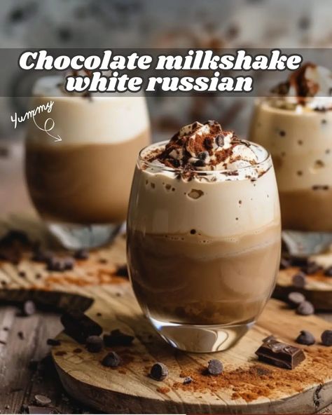 drinks Archives - RecipeStrip White Russian Recipe, White Russian Recipes, White Chocolate Shavings, Chocolate Milkshake, Sugar Free Syrup, White Russian, Dessert Lover, Chocolate Syrup, Chocolate Shavings