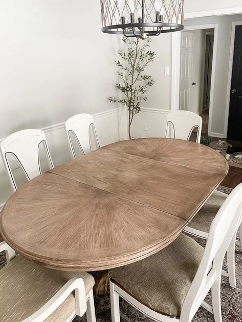 How to Refinish Secondhand Dining Room Chairs | Hometalk Tone Down Orange Wood, Refinish Dining Room Table, Refinished Kitchen Table, Painted Dining Room Table, Dining Room Table And Chairs, Refinished Table, Dining Room Table Makeover, Dining Table Makeover, Diy Dining Room