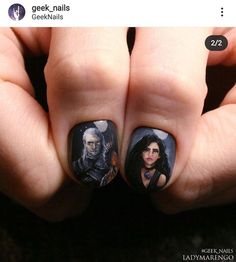 Witcher Nails, The Witcher, Geek Stuff, Rings For Men, Nail Art, Nails, Books, Beauty, Art