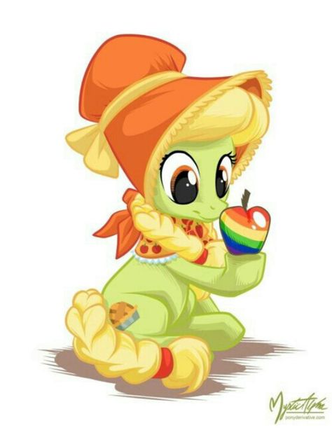 Granny Smith...what if in the next mlp thing it will be the same style of ponies but they follow the background ponies Pony Cartoon, Apple Jack, Mlp Comics, Disney Pop, My Lil Pony, Pony Drawing, Mlp My Little Pony, Granny Smith, Fluttershy