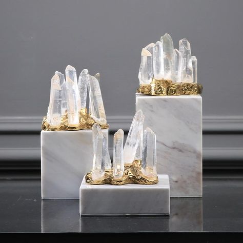 Room Ornaments, Crystal Pillar, Geode Decor, Living Room Ornaments, Concrete Diy Projects, Interior Design Consultation, Candle Carving, Whimsical Home, Powerful Energy