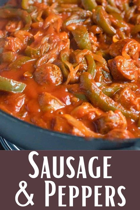 Mild Italian Sausage Recipes, Hot Sausage Recipes, Sweet Italian Sausage Recipes, Sausage And Peppers Recipe, Italian Sausage And Peppers, Sausage Sandwiches, 30 Min Meals, Italian Sausage Recipes, Sausage Dishes