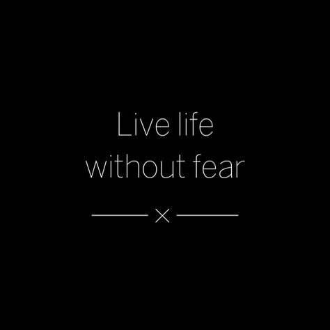 Live Life without Fear #rapidinspiration #motivation #inspiration #fearlessness Live Without Fear Tattoo, Without Fear Tattoo, Live Without Fear, Fear Tattoo, Quote Inspiration, Motivation Inspiration, Happy Quotes, Positive Thinking, Live Life