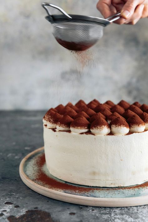 Two Magpies Bakery Tiramisu Layer Cake • The Home Page Tiramisu Layer Cake, Wedding Tiramisu, Tiramisu Wedding Cake, Two Magpies, Genoise Cake, Bbq Salads, Cloud Cake, Gluten Free Vegetarian Recipes, Shortbread Bars