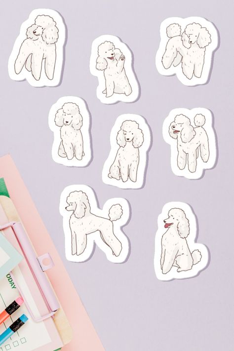 Cute poodle illustration, poodle drawing, poodle stickers, poodle dog , poodle art, cute dogs illustration, white poodle drawing , kawaii dogs Cartoon Poodle Drawing, Poodle Sketch, Poodle Embroidery, Cartoon Poodle, Poodle Illustration, Cute Poodle Dog, Poodle Drawing, Stickers Illustration, Cute Sketchbooks