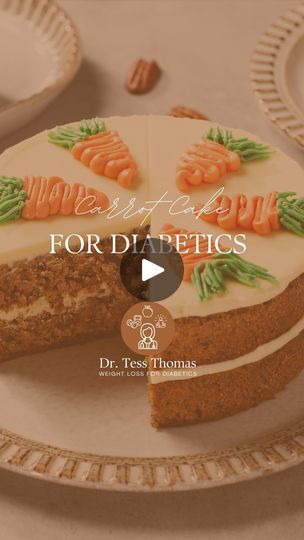 7.3K views · 272 reactions | Indulge  in this diabetic-friendly carrot cake with a creamy, healthy frosting that tastes just like the real thing! 🥕✨ 

Packed with fiber, healthy fats, and naturally sweetened, this delicious carrot cake is perfect for managing blood sugar while still enjoying a comforting treat. Pair it with our healthy cream cheese frosting for the ultimate guilt-free dessert!

➡️➡️ Comment ‘carrot’ if you want a copy of my FREE healthy muffin guide 🌿💛”

🥕Healthy Carrot Cake Recipe🥕

Ingredients:

	•	1 1/2 cups whole wheat flour
	•	1/2 cup almond flour
	•	1 teaspoon baking powder
	•	1/2 teaspoon baking soda
	•	1/2 teaspoon salt
	•	1 teaspoon ground cinnamon
	•	1/4 teaspoon ground nutmeg
	•	2 large eggs
	•	1/2 cup unsweetened applesauce
	•	1/4 cup honey or maple syrup Healthy Cream Cheese Frosting, Carrot Cake Recipe Healthy, Healthy Frosting, Healthy Cream Cheese, Healthy Muffin, Healthy Carrot Cakes, Guilt Free Dessert, Ketogenic Diet Plan, Carrot Cake Recipe