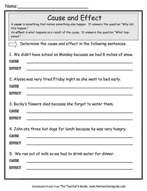 Cause And Effect Worksheets, Text Structure Worksheets, Cause And Effect Activities, Third Grade Worksheets, Cause And Effect Essay, Writing A Thesis Statement, 5th Grade Worksheets, Relationship Worksheets, Ela Worksheets