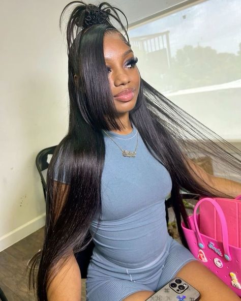 Wig Installs, Bts Hairstyle, 17 Birthday, Weave Ponytail Hairstyles, Braided Hairstyles For Black Women Cornrows, Frontal Wig Hairstyles, Black Ponytail Hairstyles, Quick Weave Hairstyles, Dyed Hair Inspiration