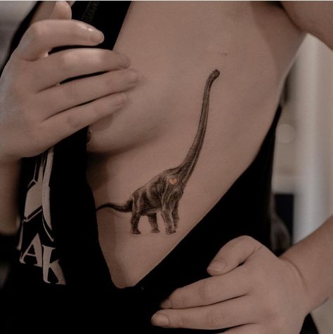 Paleontology Tattoo, Jurrasic Park Tattoo, Brachiosaurus Tattoo, Stegosaurus Tattoo, Aj Tattoo, Obsessed With Him, Jurrasic Park, On Hiatus, Rib Tattoo