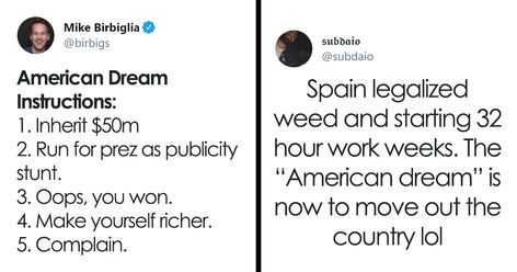 35 People Whose Illusions About The 'American Dream' Were Shattered | Bored Panda Mike Birbiglia, Social Service, Desk Plants, Myth Busted, The American Dream, Tattoo Sketch, Teen Life, Artistic Inspiration, Text Stories