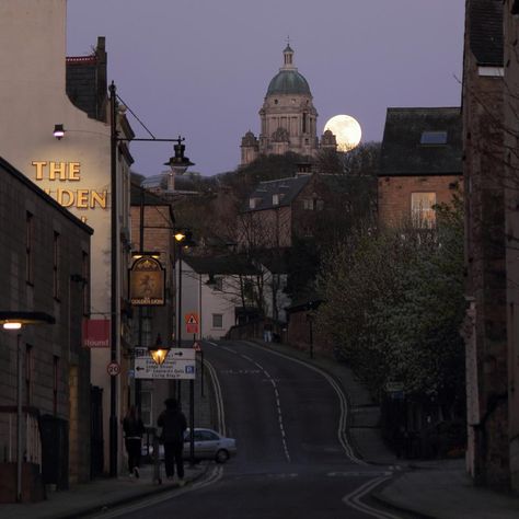 beautiful moon in my home city lancaster Lancaster England, Lancaster University, Full Moon Rising, Palm House, Old School House, Dormer Windows, Butterfly House, Grammar School, Moon Rising