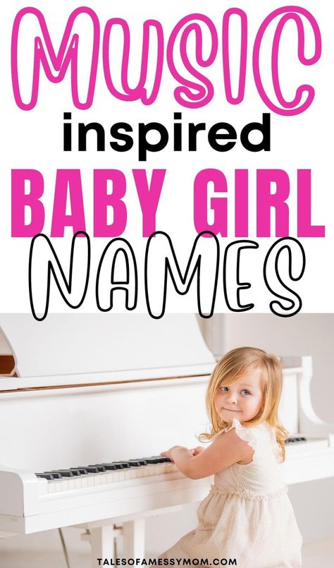 Music Inspired Baby Girl Names. Little girl playing the piano. Music Names, Girls Names Vintage, Music Dress, Names For Girls, Love Of Music