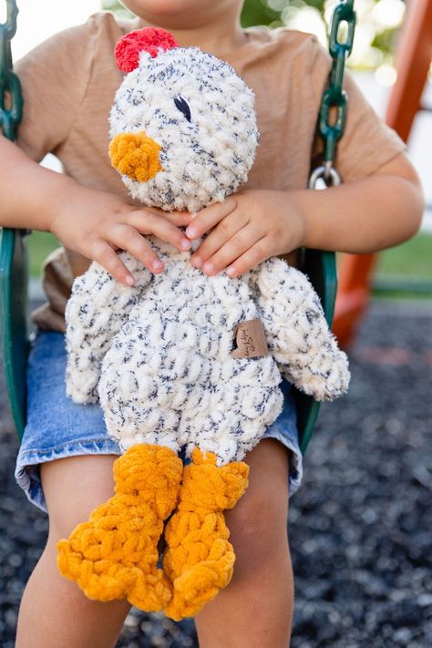 Custom Crochet Chicken Lovey Chicken Stuffed Animal, Crocheted Chicken, Stuffed Animal Crochet, Personalized Lovey, Thoughtful Baby Shower Gifts, Chicken Stuffed, Gifts For Expecting Parents, Crochet Chicken, Animal Crochet