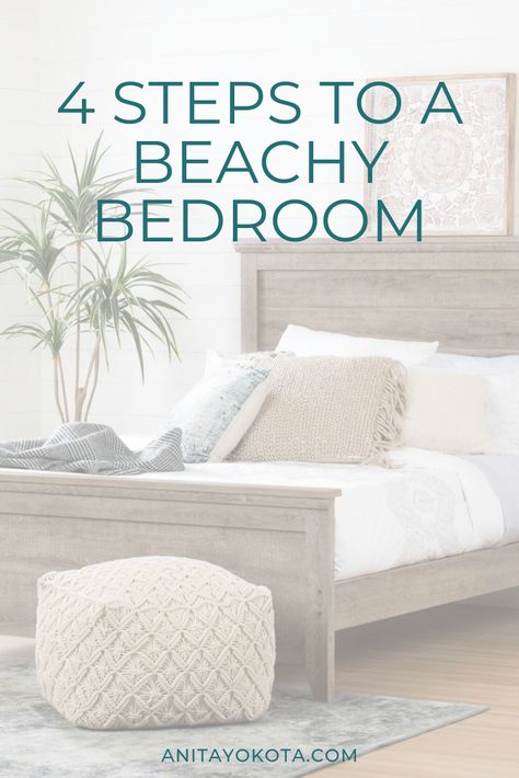 4 Steps to a Coastal Bedroom | Anita Yokota | Love an open beachy feel in your master bedroom? In this post, I'm sharing furniture and bedding ideas that will help you achieve the coastal home decor look in your bedroom. AD #coastalhome #bedroom Coastal Bedrooms Decorating, Coastal Bedrooms Bedding, Costal Bedroom, Modern Eclectic Home, Bedroom Coastal, Beachy Bedroom, Beach House Bedroom, Coastal Bedroom Decorating, Farmhouse Style Bedrooms