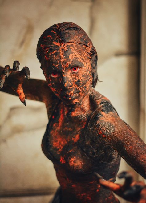 «Body painting final work» Organisation, Concept, Make-up: @olia_skater Model: @furiikid Photo: @tanizzzzle #makeup #makeupartist #madworld#postapocalyptic #lava #grim #lavamonster #model #instamakeupartist #lavagirl #fire#space #artistofmakeup #грим #alternative#future #futureworld #fallout#nuclearworld #sfx #fx #specialeffectsmakeup #olia_skater #lavamakeup #halloween2018 #sfxmakeup #halloween #halloweentutorial #easyhalloweenmakeup #dupemag #crazymakeup #volcano #volcanomakeup #nyxcosmeticsb Elemental Makeup, Lava Monster, Lava Girl, Halloween Tutorial, Mad World, Make Up Tutorial, Halloween Makeup Easy, Crazy Makeup, Sfx Makeup