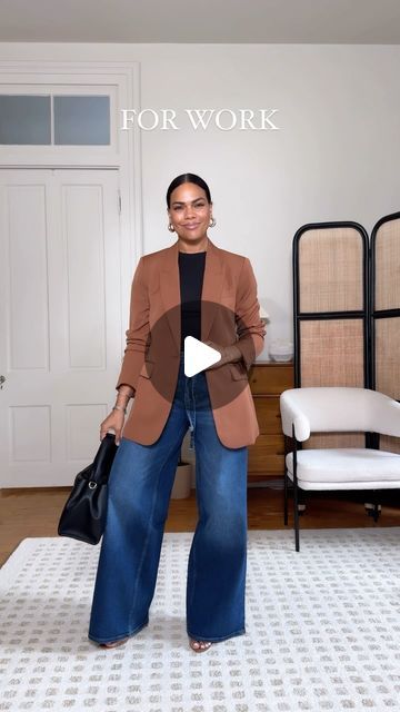 ANNA MAE GROVES | LIFESTYLE on Instagram: "Part 2 of the @walmartfashion fall drop! Highlighting two pair of jeans- a wide leg and a very wearable, subtle barrel! True to size but if you like a more loose fit you can size up in the barrel jeans! Everything’s in my I t k or comment LINK for a DM to the exact items! #WalmartPartner #WalmartFashion   https://liketk.it/4N5T2" Wide Leg Jeans Outfit Ideas, Barrel Jeans Outfit, Wide Leg Jeans Outfit Fall, Wide Leg Jeans Outfit, Walmart Fashion, Stage Outfits, Jean Outfits, Wide Leg Jeans, Barrel