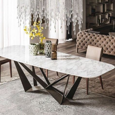 New Hit In The World: Marble Tables That Fit Into Every Interior Design Marble Tables Design, Ceramic Dining Table, Marble Top Dining Table, Marble Dining Table, Stone Dining Table, Metal Dining Table, Luxury Dining Room, Marble Table Top, Table Metal