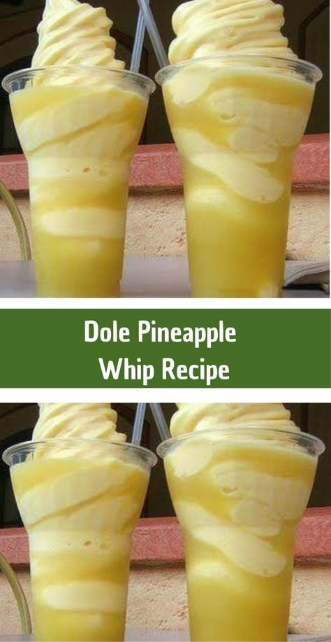 Tropical Bliss: Dole Pineapple Whip Escape to a tropical paradise with the irresistible Dole Pineapple Whip. This creamy and refreshing dessert is a taste of summer in every spoonful. Made with just a few simple ingredients, it's the perfect treat to enjoy on a hot day or when you're craving a taste of the tropics. Creamy, fruity, and oh-so-delicious, get ready to savor the tropical bliss of Dole Pineapple Whip. Pineapple Whip Recipe, Dole Pineapple Whip, Dole Whip Recipe, Pineapple Ice Cream, Dole Pineapple, Pineapple Whip, Pineapple Desserts, Pineapple Chunks, Pineapple Recipes