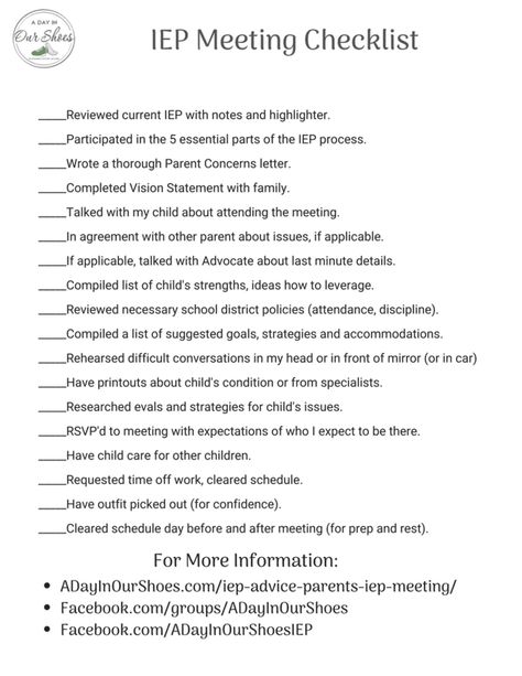 Are you ready for your IEP meeting? Here are some ways to tell, including a free printable IEP Meeting Checklist.#IEPmeeting #DontIEPalone #IEPadvice Iep Meeting Checklist, Iep Binder, Iep Organization, Individual Education Plan, Iep Meetings, Advice For Parents, Parents To Be, Vision Statement, Teaching Special Education