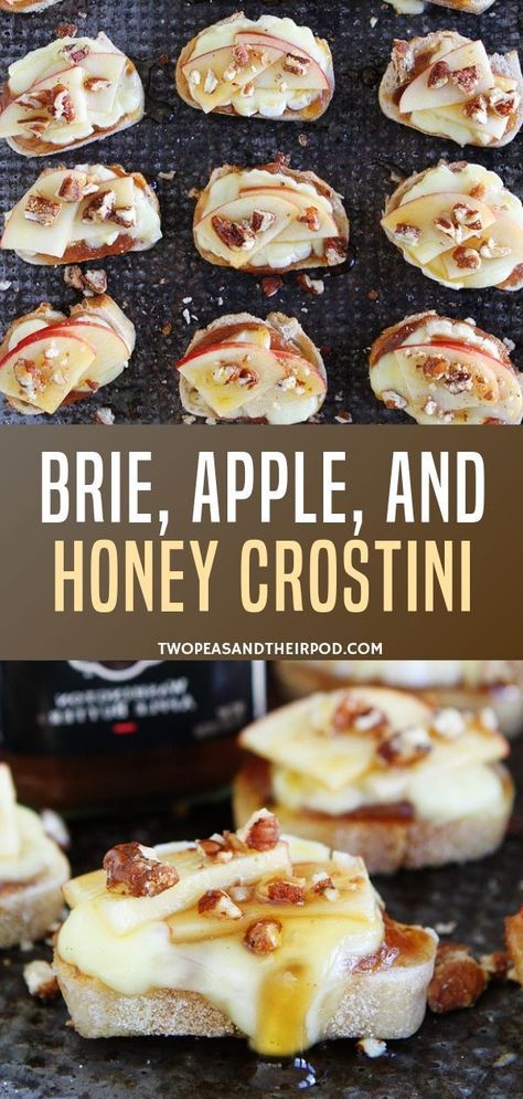 Fingerfood Recipes, Apple And Honey, Crostini Recipe, Fruit Appetizers, Crostini Recipes, Think Food, Exotic Fruit, Deilig Mat, Party Food Appetizers