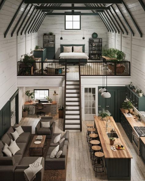 Loft House Design, Tiny House Loft, Tiny House Layout, House Loft, Tiny House Inspiration, Loft House, Dream House Rooms, Tiny House Interior, Tiny House Cabin