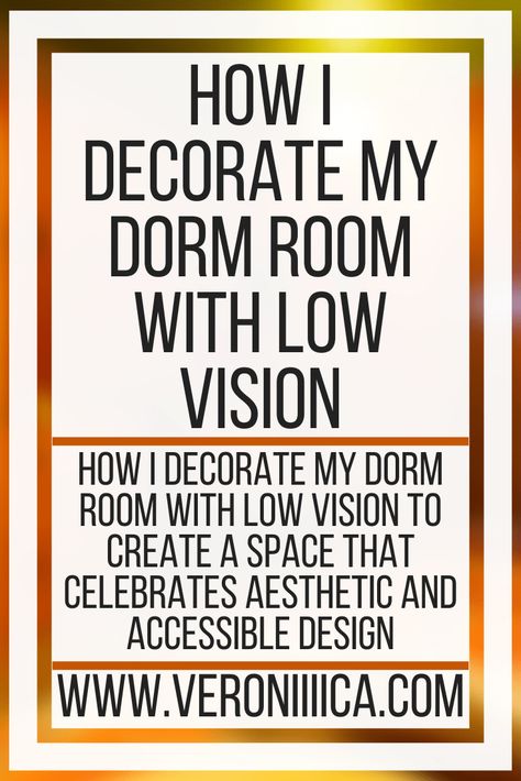 How I Decorate My Dorm Room With Low Vision | Veroniiiica Dorm Room Single, Single Dorm Room, Dorm Bedding Twin Xl, Orientation And Mobility, Bed Hacks, Twin Xl Bed, College Packing List, Dorm Aesthetic, Cozy Dorm