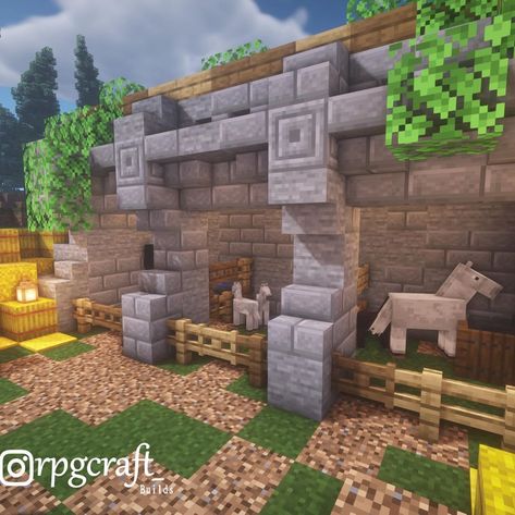 Minecraft Kale, Minecraft Horse Stables, Horse Instagram, Minecraft Horse, Minecraft Village, Minecraft Interior Design, Minecraft Farm, Urban Exploring, Minecraft Castle