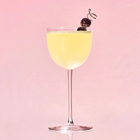 Mezcal Sour Recipe | Bon Appétit Mezcal Sour, Sour Foods, Nick And Nora, Christmas Punch, Sour Cocktail, Maraschino Cherry, Lemon Drop, Ginger Snaps, Fresh Lime