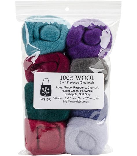 Locker Hooking, Needle Felting Supplies, Roving Wool, Needle Felting Tutorials, Applique Kit, Wool Roving, Felted Slippers, Felting Tutorials, Crab Apple