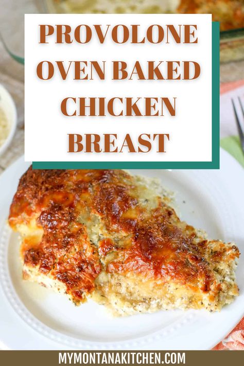 If you're on the hunt for a mouthwatering oven-baked chicken breast recipe, look no further. This low-carb Cheesy Provolone Baked Chicken is hearty and delicious. It's perfect for a tantalizing dinner that keeps the carb count low! Chicken Provolone, Baked Chicken Breast Recipes, Best Oven Baked Chicken, Juicy Chicken Breast Recipes, Oven Baked Chicken Breast, Chicken Low Carb, Montana Kitchen, Deviled Eggs Easy, Oven Baked Chicken Breasts