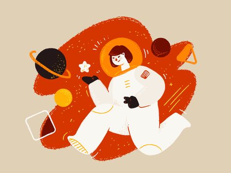 Astronaut Drawing, Astronaut Illustration, Space Astronaut, Astronauts In Space, Space Flight, Global Community, Creative Professional, Fashion Illustration, Illustration Design