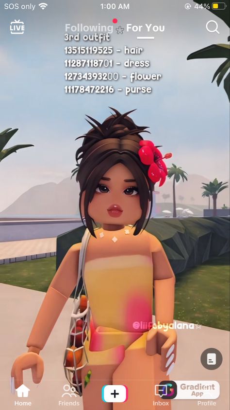 Blocksburg Outfit Codes￼, Code Clothing, Cute Beach Outfits, Pic Code, Code Clothes, Girl Code, Baddie Outfits Ideas, Beach Fits, Bloxburg Decal Codes