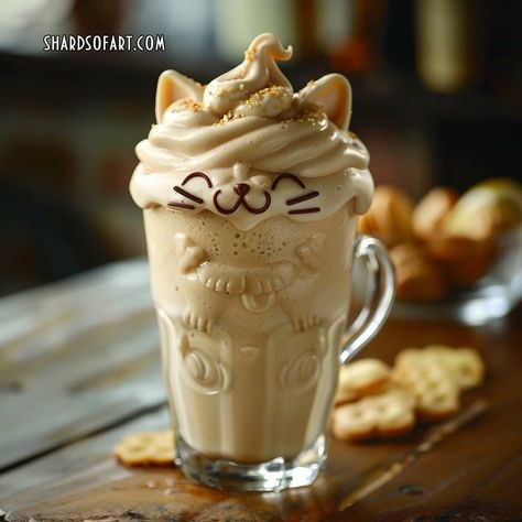 Cute Cafe Drinks, Kawaii Coffee, Kawaii Cooking, Amazing Food Art, Starbucks Recipes, Cute Coffee, Sweet Snacks Recipes, Kawaii Food, Cute Desserts