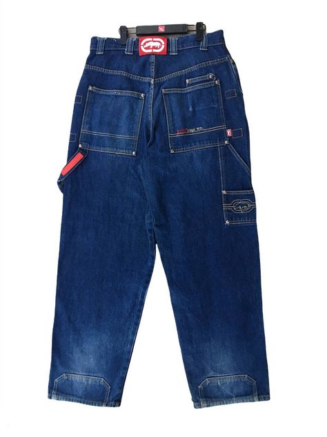 Ecko Unltd. 🔴Very Rare ECKO UNLTD 8 Pocket Denim Pants Like Baggy | Grailed Ecko Unltd Outfit, Ecko Unltd Jeans, 90s Skater Fashion, Baggy Clothes Outfit, Graffiti Supplies, Hellboy Tattoo, Fire Jeans, Vintage Jeans Mens, Skate Fits