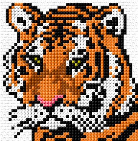 Cross Stitch Calculator, Crochet Baby Dress Pattern, Pixel Art Templates, Pixel Art Pattern, Cross Stitch Animals, Simple Cross Stitch, Bead Stitching, Perler Bead Art, Crochet Diagram