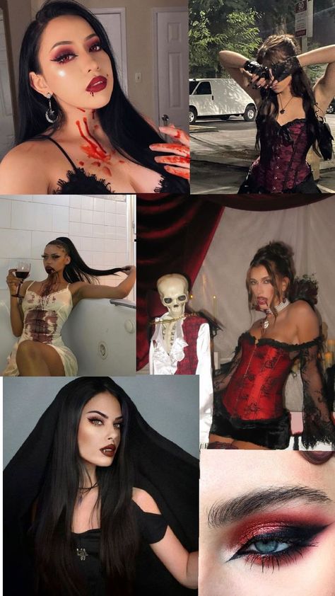 Halloween Costumes Vampire, Vampire Halloween Party, Vampire Costume Diy, Partner Halloween Costumes, Goth Halloween Costume, Halloween Bride Costumes, Vampire Party, Horror Halloween Costumes, Vampire Halloween Costume