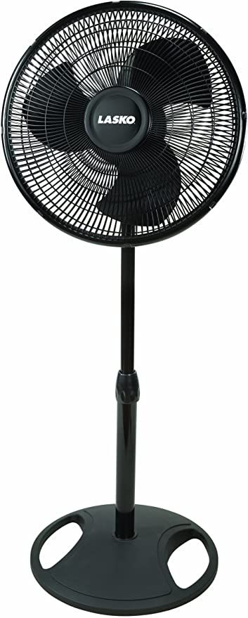 Amazon.com: Lasko FBA_2521 Oscillating Adjustable 16-inch Standing Pedestal Fan for Indoor, Bedroom, Living Room, Home Office & College Dorm Use, 1-Pack, Black Basic: Home & Kitchen Fan Bedroom, Pedestal Fans, Standing Fans, Stand Fan, Pedestal Fan, Pedestal Stand, White Noise, Floor Fan, Central Air