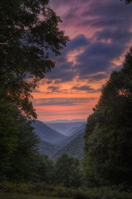 West Virginia Aesthetic Wallpaper, Sunsets In The Mountains, Sunset In Mountains, West Virginia Mountains, Sunset Mountains, Morgantown Wv, Black Dagger Brotherhood, Green Bird, Appalachian Mountains