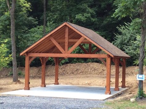 20x20 Gazebo, Carport Design, Picnic Shelter, Diy Carport, Cottage Landscape, Gazebo On Deck, Diy Furniture Chair, Carport Plans, Pergola Pictures