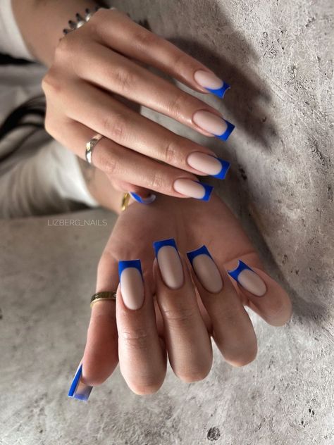 Multicolored Nails, Wedding Nails French, Manicure Nail Designs, Hello Nails, Classy Nail Designs, Blue Acrylic Nails, Sweater Nails, Acrylic Nails Coffin Short, Classy Nails