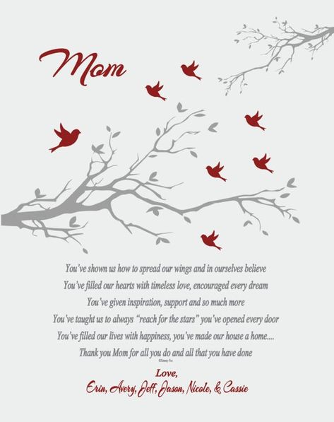 Dad Poems, Mom Quotes From Daughter, Mom Poems, Mothers Day Poems, Wedding Thank You Gifts, Roots And Wings, Father Christmas Gifts, Thank You Mom, Wedding Prints