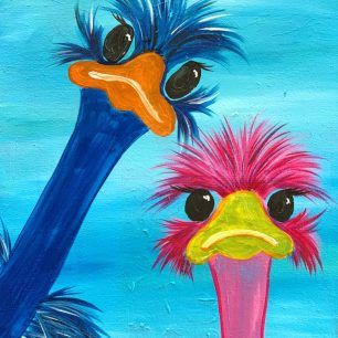 Bird Painting Acrylic, Whimsical Art Paintings, Funny Paintings, Fun Friends, Painting Art Lesson, Canvas Painting Diy, Rock Painting Designs, Happy Paintings, Diy Canvas Art Painting