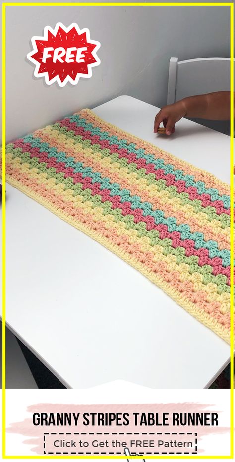 Granny Square Table Runner Free Pattern, Crochet A Table Runner, Crochet Bed Runner Free Pattern, Granny Square Runner Crochet Pattern, Free Crochet Pattern Table Runner, Crochet Patterns Table Runners, Crochet Granny Square Table Runner, Crochet Table Topper Free Pattern, Granny Table Runner Crochet