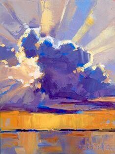 David Mensing, Canvas Painting Ideas, Sky Painting, Tableau Art, Cloud Painting, Arte Inspo, Bar Club, Beginner Painting, Sun Rays