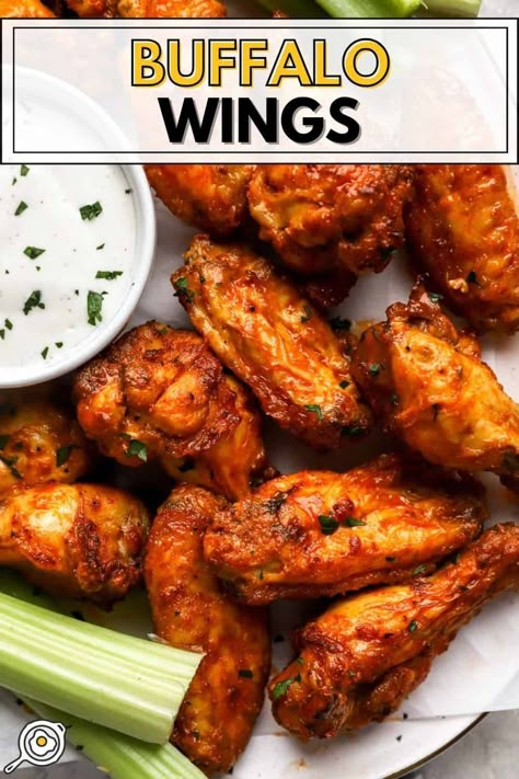 Buffalo Wings Buffalo Hot Wings Recipe Air Fryer, Medium Buffalo Wing Sauce, Easy Buffalo Wings Recipe, Buffalo Wing Recipe, Mild Buffalo Wings, Fried Chicken Wing, Chicken Products, Buffalo Wild Wings Chicken, Chicken Wing Flavors