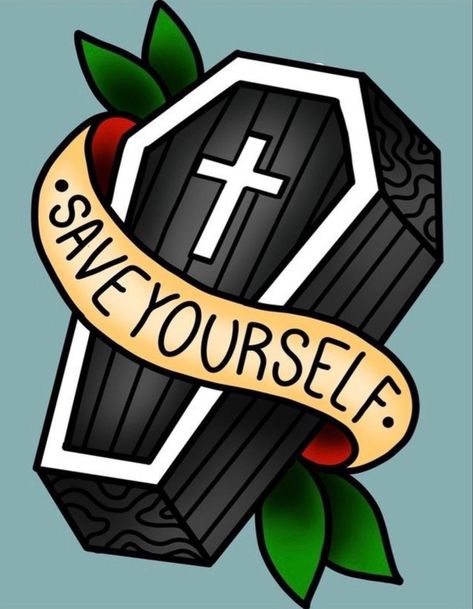 Paramore Tattoo, Art Flash Tattoo, Coffin Tattoo, Traditional Tattoo Old School, Flash Designs, Bottle Drawing, Wicked Tattoos, Tattoos For Women Half Sleeve, Traditional Flash