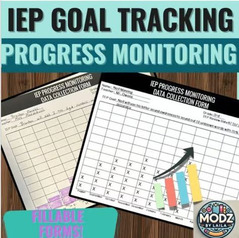 Iep Data Tracking, Writing Ieps, Iep Data Collection, Iep Goal Tracking, Data Tracking Sheets, Tracking Student Progress, Parent Teacher Conference Forms, Student Data Tracking, Special Education Lesson Plans