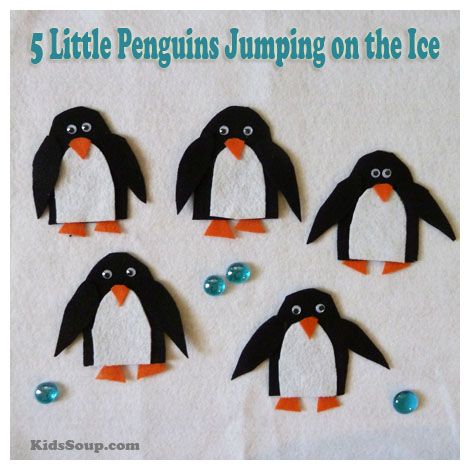 5 Little Penguins Song, Preschool Penguin Activities, Preschool Penguin, Felt Activities, Penguin Preschool, Penguin Songs, Fairy Penguin, Songs Preschool, Penguin Felt