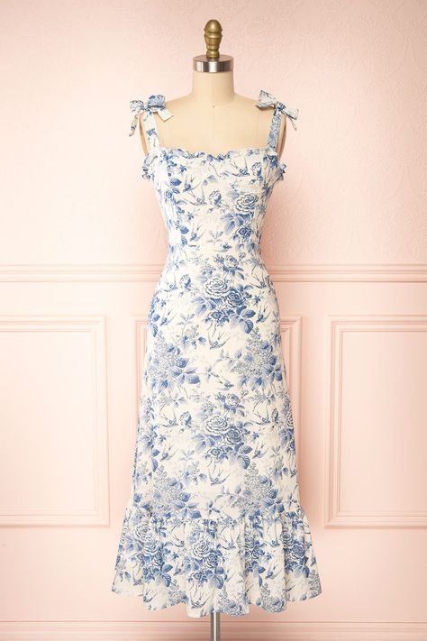 Floral Midi Dress Outfit, Straight Midi Dress, Transparent Outfit, Dress With Tie Straps, Floral Satin Dress, Grey Blue Dress, Midi Dress Outfit, White Satin Dress, White Floral Midi Dress